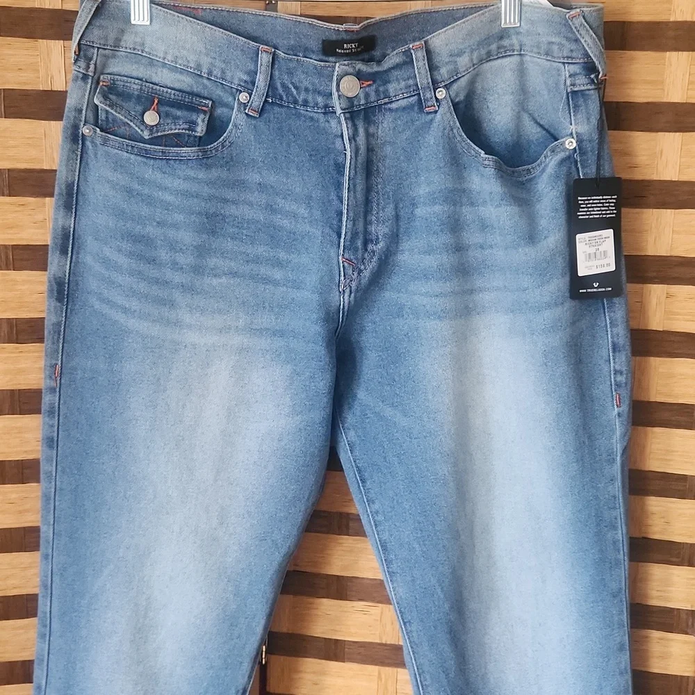 NWT! Tue Religion Ricky Straight Relaxed Blue Jeans